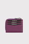 Zoozie Bags Tarjetero de Piel Auténtica Damson Red